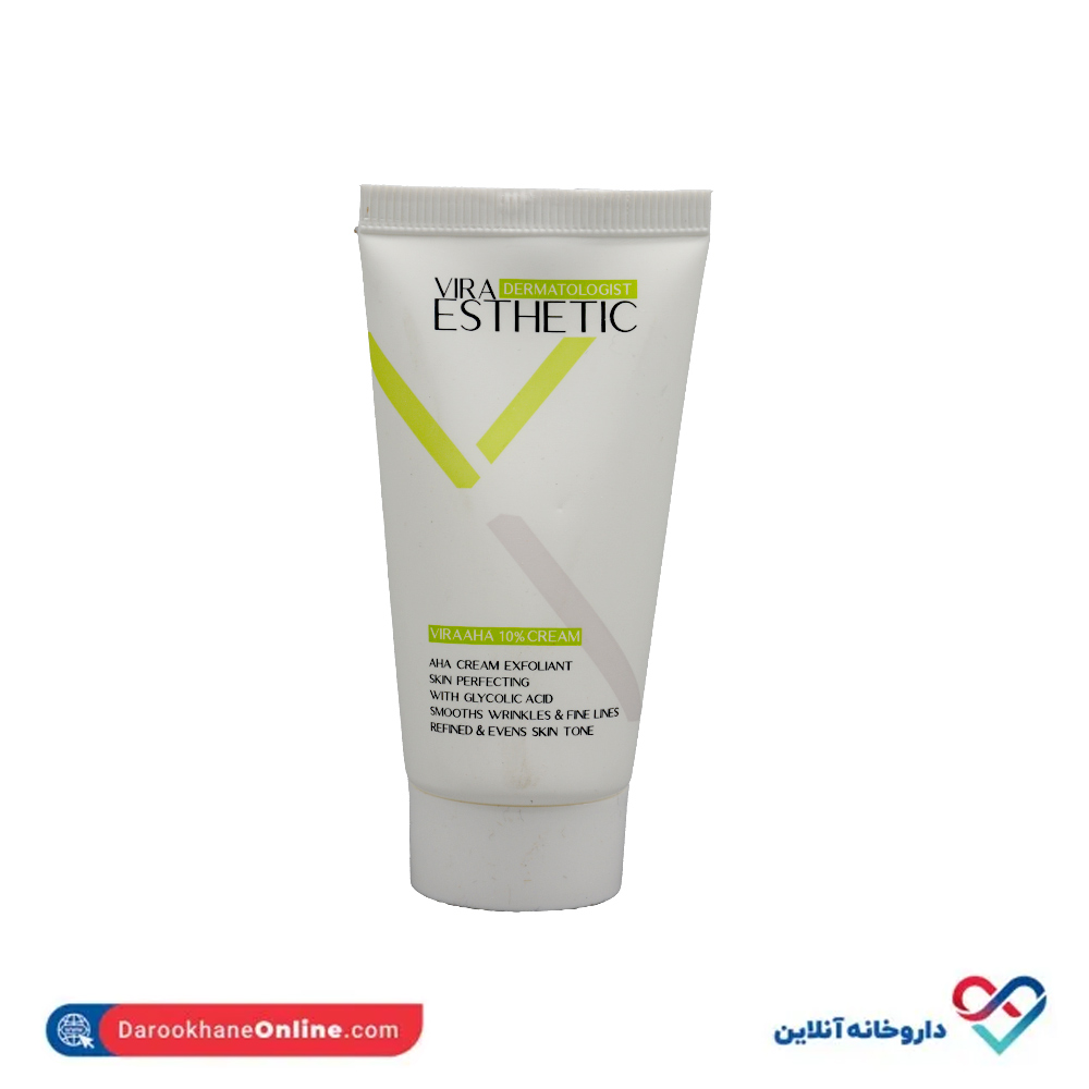 تصویر کرم لایه بردار حاوی AHA 10% ویرا استتیک 50 میل